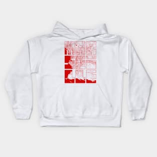 Marseille, France City Map Typography - Oriental Kids Hoodie